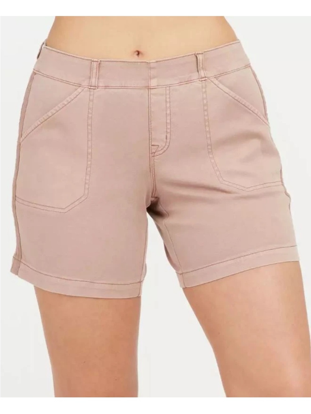 SPANX Mauve Pink 6” Tailored twill stretch Shorts Women’s XL